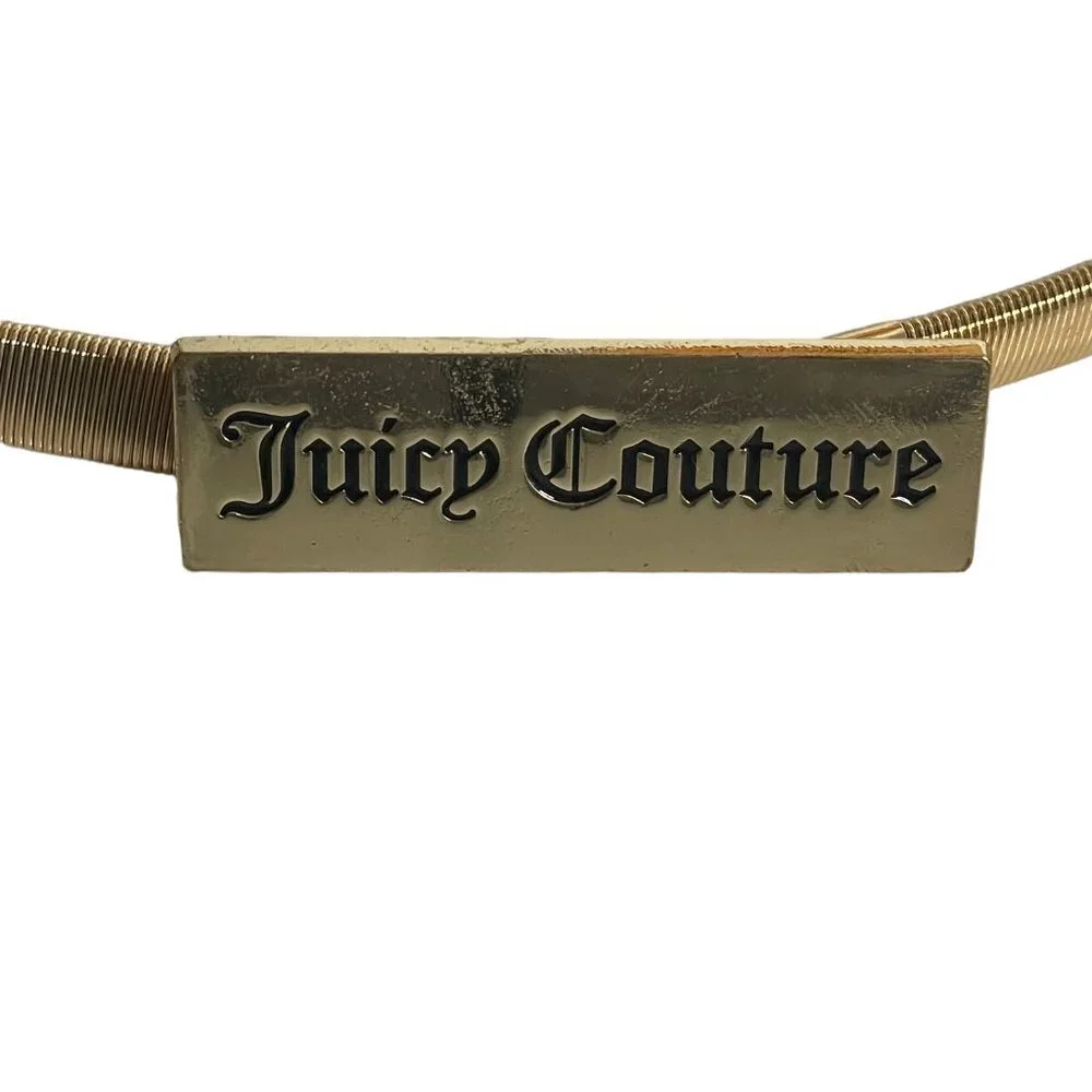 Juicy Couture Gold Tone Stretchy 80s style thin belt